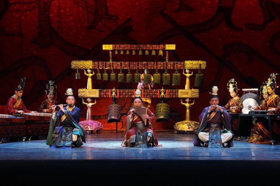 Chinese bells at a Chinese New Year performance