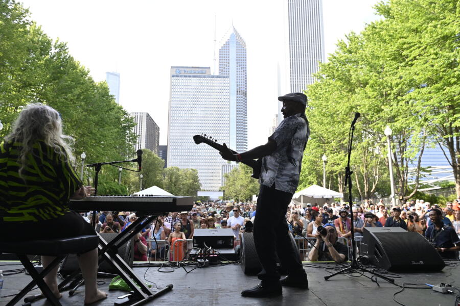 A performer at Chicago Blues Festival, photo by Walter Mitchell III