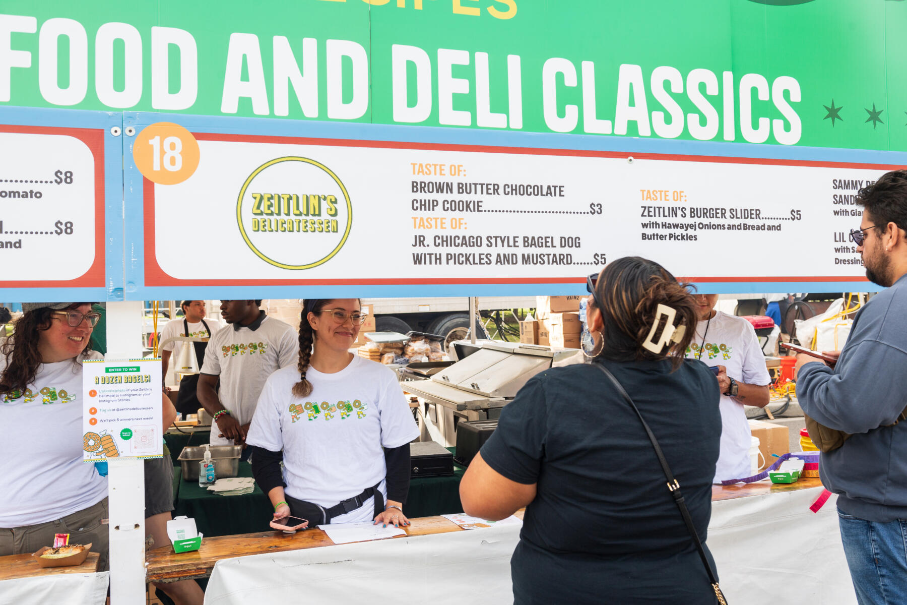 A food vendor at Taste of Chicago